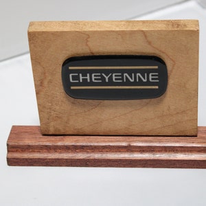 Chevy Truck Cheyenne Emblem Emblem Desk Plaque - Unique art for garage, shop, office, desk top  or man cave #AE-167