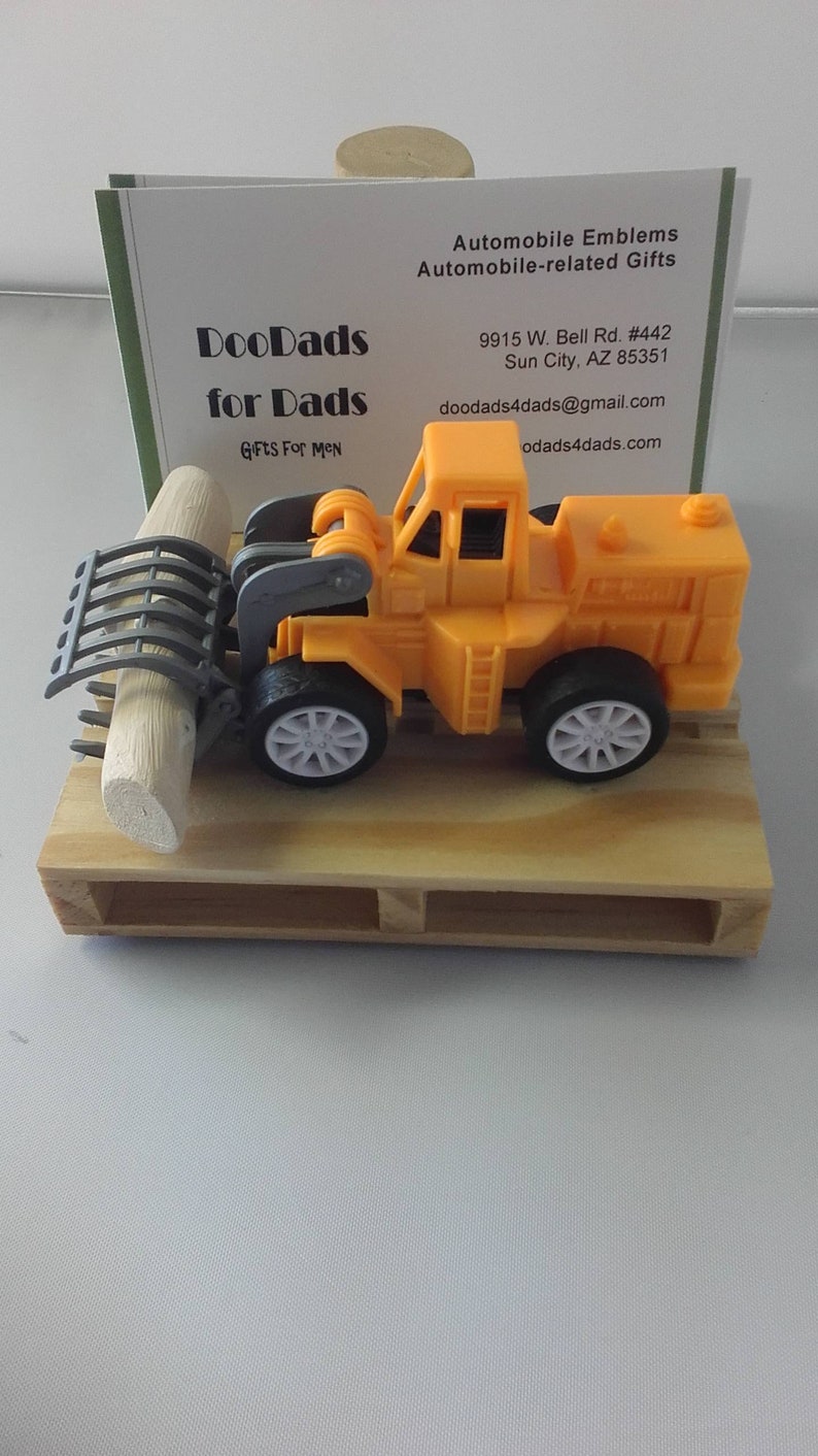 Construction Front Loader Wood Pallet Business Card Holder Etsy