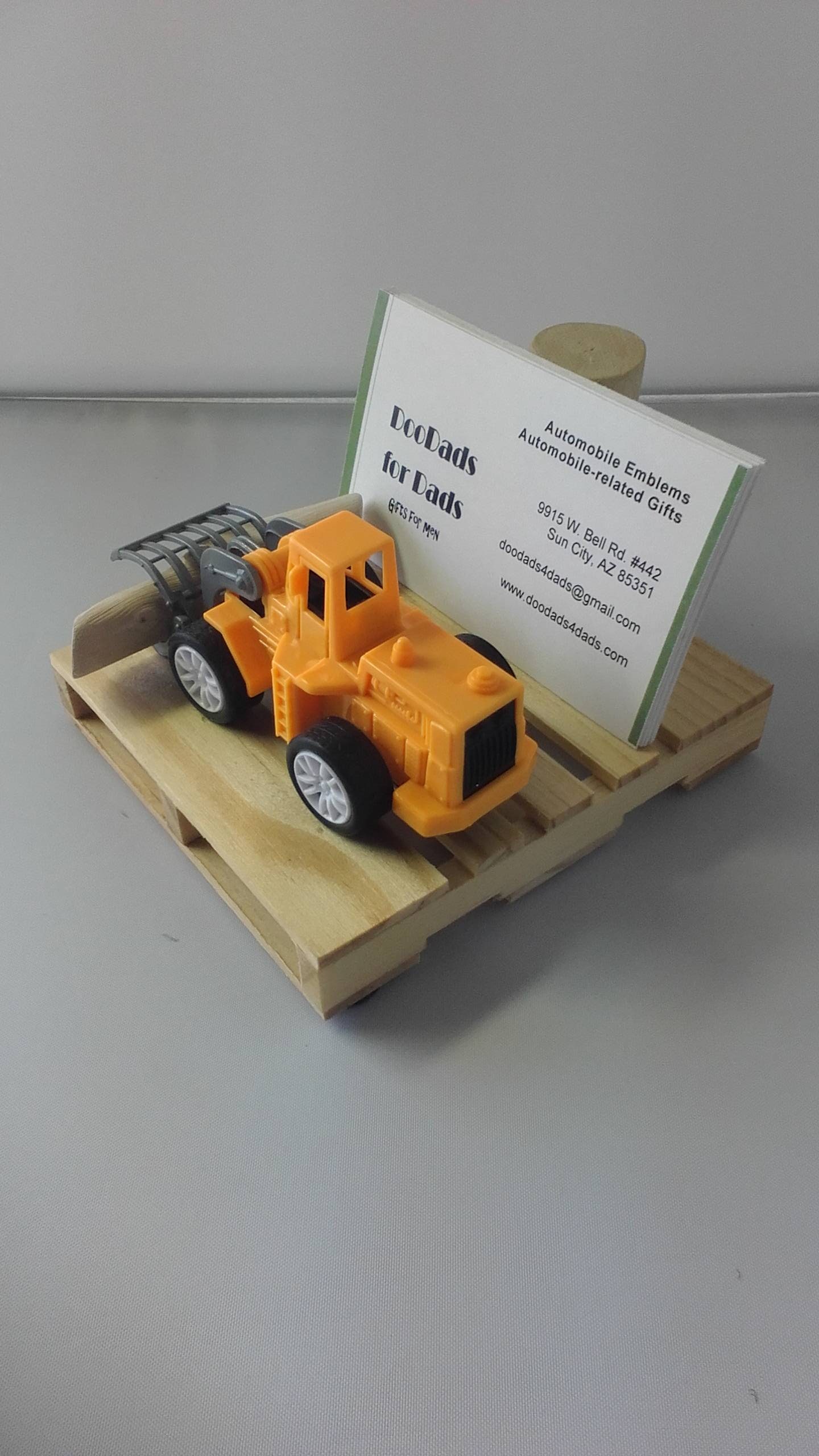 Construction Front Loader Wood Pallet Business Card Holder Etsy