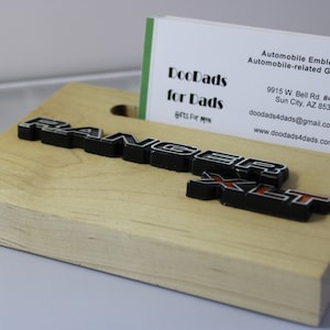Ford Ranger XLT Emblem Desk Top Business Card Holder AE-127 - Unique  art for garage, shop, office, desk or man cave