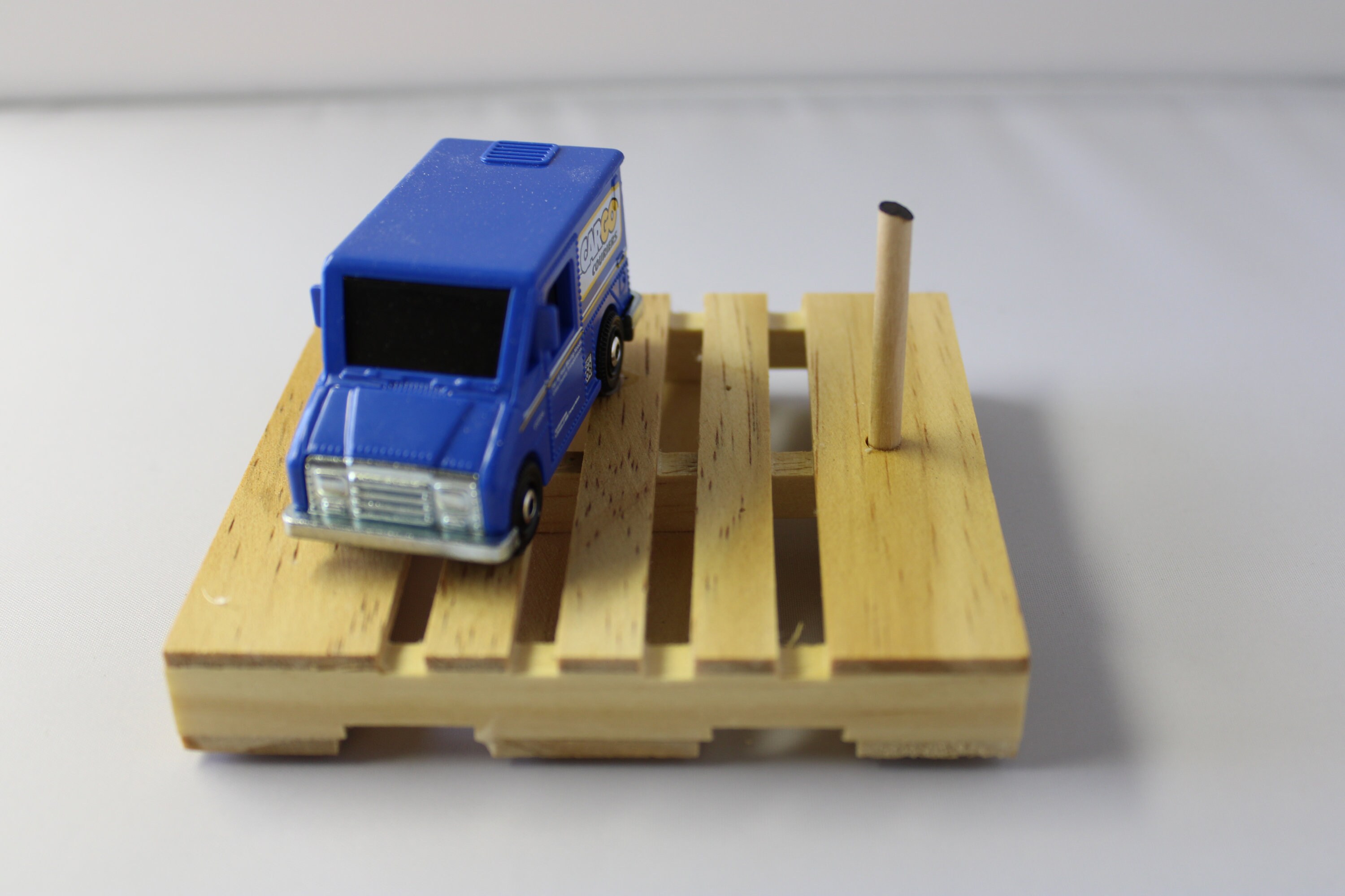 Delivery Truck Wood Pallet Business Card Holder Unique Art for Garage
