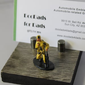 Military Soldier Figurine  Desk Top Business Card Holder - Unique art for garage, shop, office, desk or man cave #AE-166