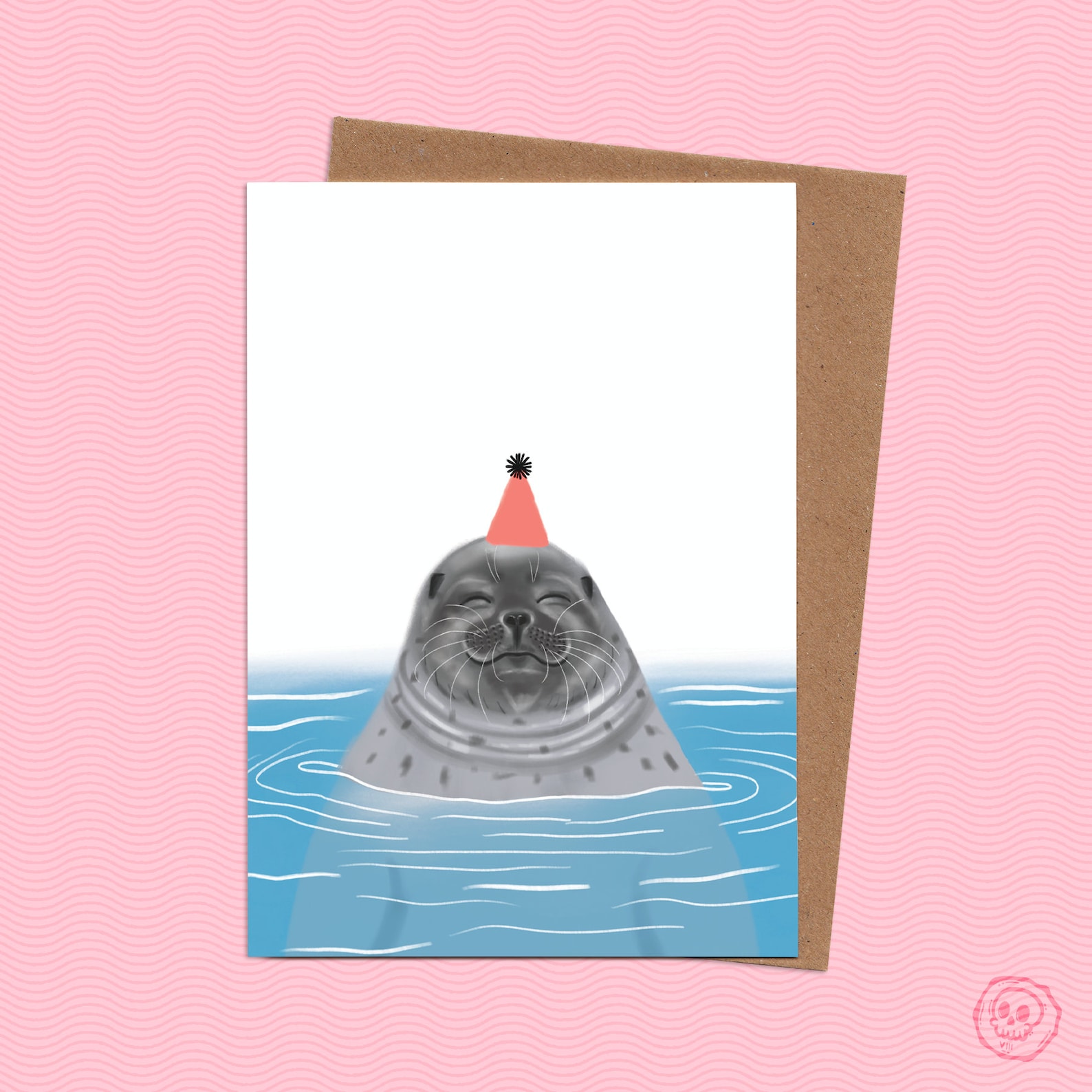 Birthday Seal Cute greetings card Birthday Celebrate Cute Etsy