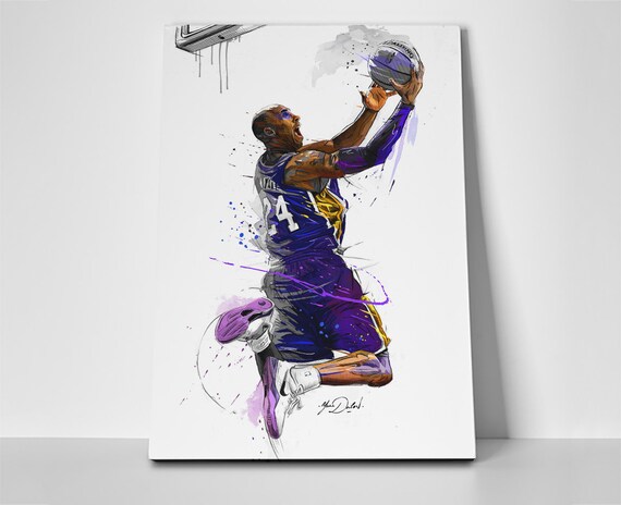 Kobe Bryant Dunk Poster Canvas Or Banner Etsy