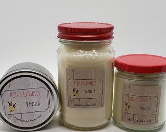Vanilla, hand poured soy and coconut candle