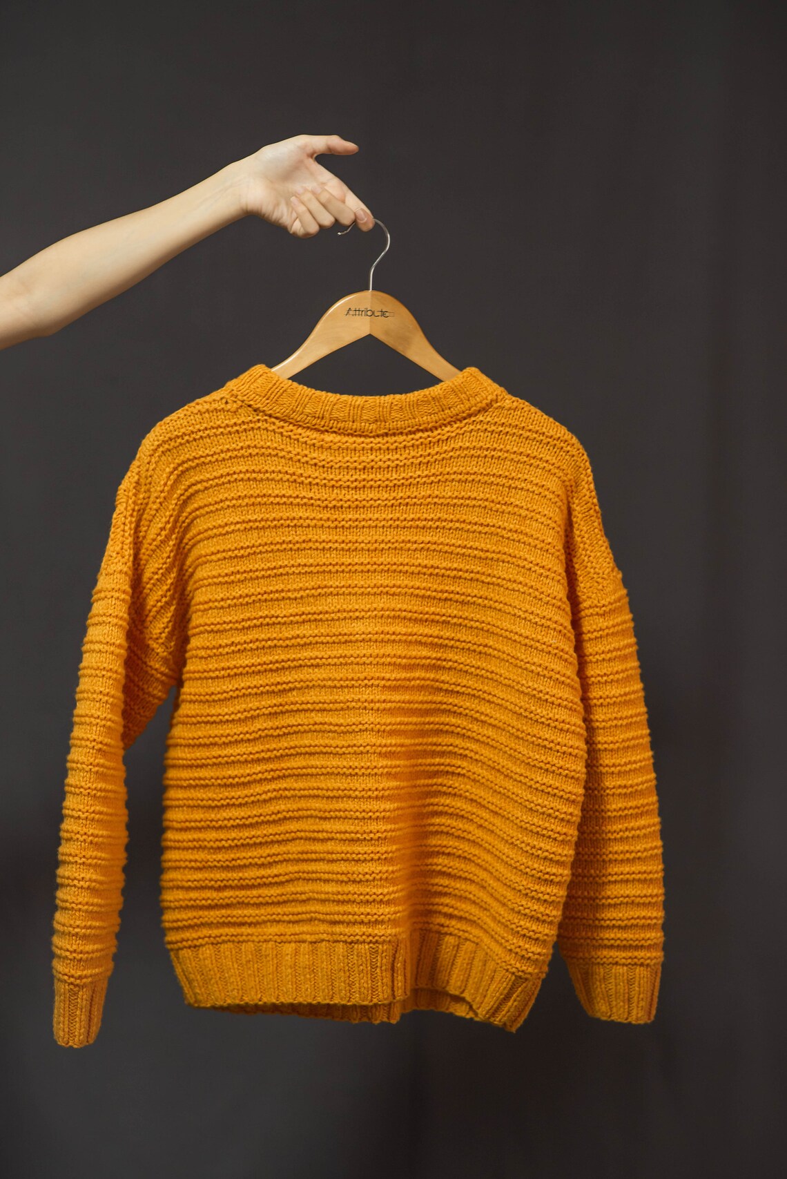 Chunky knit orange pullover Cable knit sweater Oversized wool | Etsy