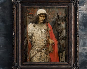 Sir Lancelot Art Print | Medieval Knight, Arthurian Legend