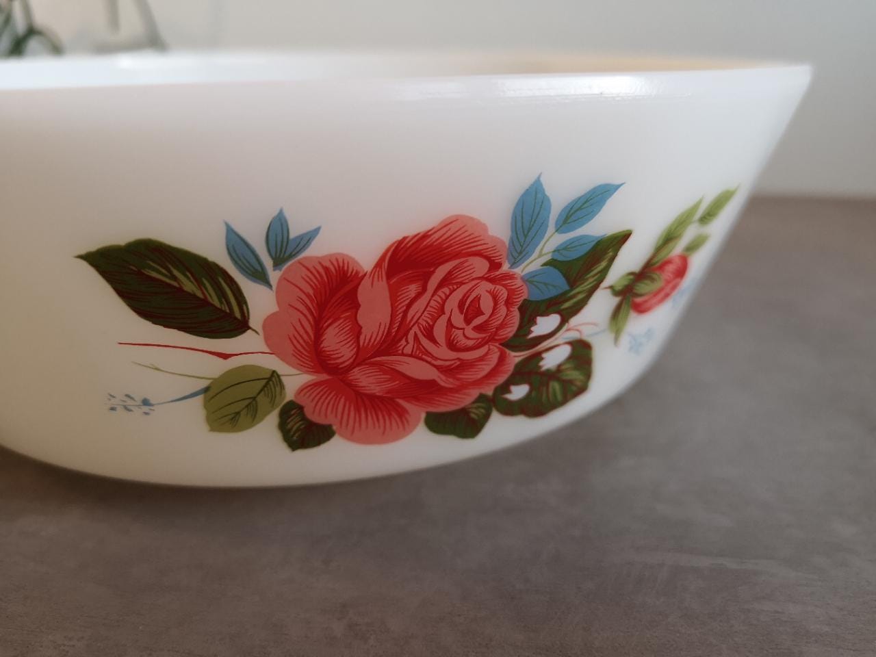 Vintage PYREX Large Size Cottage Rose Casserole Dish, Pink Roses With ...