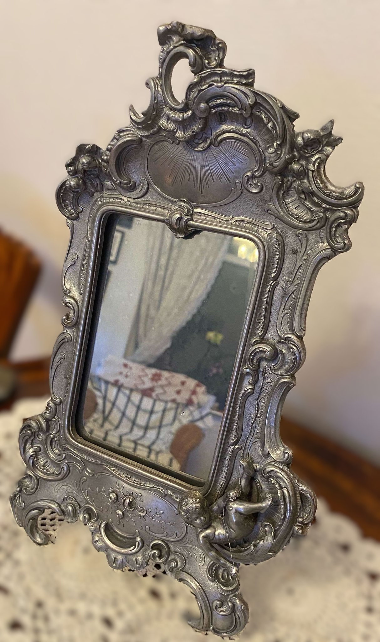 Victorian Baroque/rococo Style Silverplated Toilet Mirror WMF 19th C ...