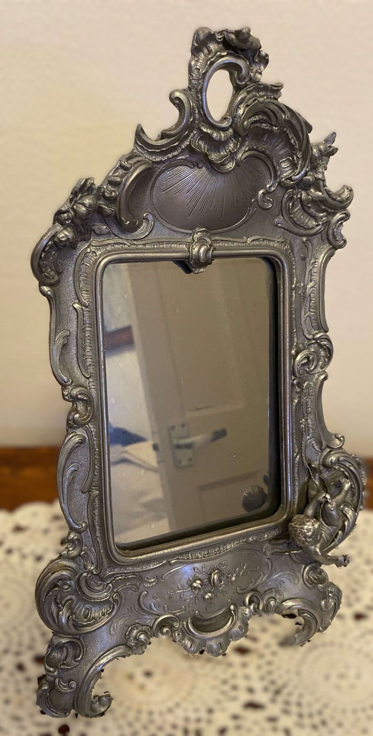 Victorian Baroque/rococo Style Silverplated Toilet Mirror WMF 19th C ...