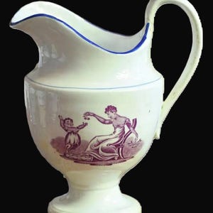 Antik mjölkkanna i pärlgods, designad av Adam Buck, ca 1810–1820