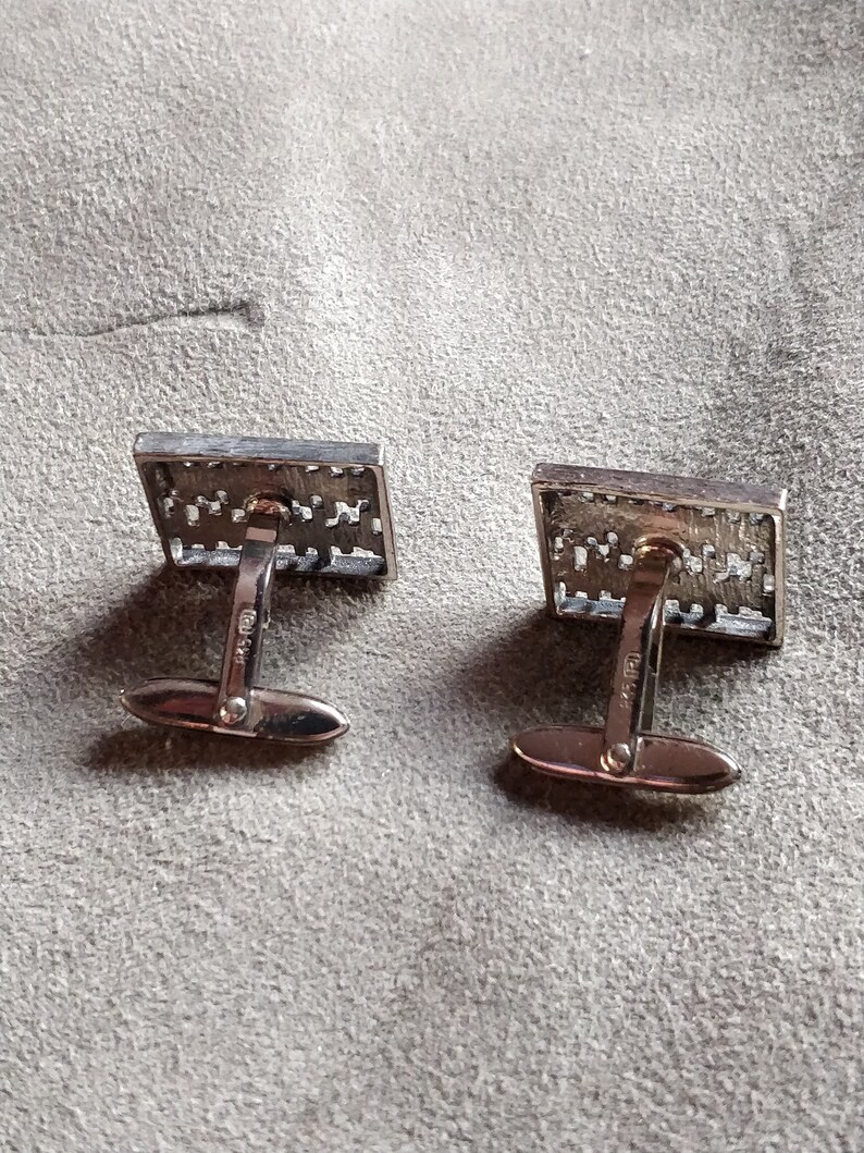 mans cufflinks Modernist 835 silver cuff links vintage cufflinks ca 1970 gift for a groom,