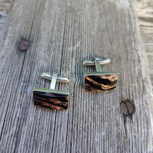 Modernist 835 silver cuff links, vintage cufflinks, ca 1970, mans cufflinks, gift for a groom,