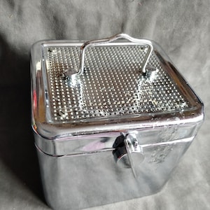 Vintage Sterilisation Box, medical Steel Box, Patina, bath decor, Industrial decor, medical sterile box