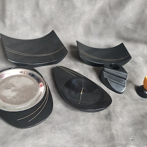 Art Deco bakelite writing desk set, galalith, rare
