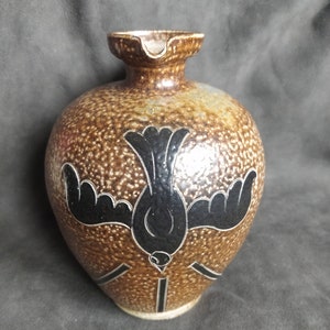 Vintage holly water jug, Salt glaze, West German pottery