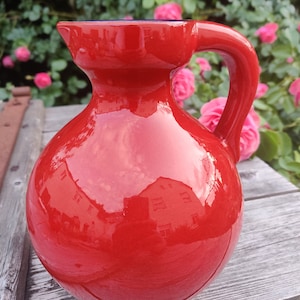 レッド マライ 4301 陶器花瓶、WGP、西ドイツ陶器