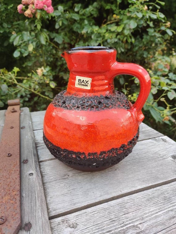 Fat Lava Vase , Bay 631 20, West German Pottery, Original