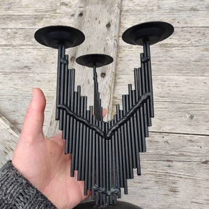 Brutalist Kerzenhalter, Eisen, 60er Jahre
