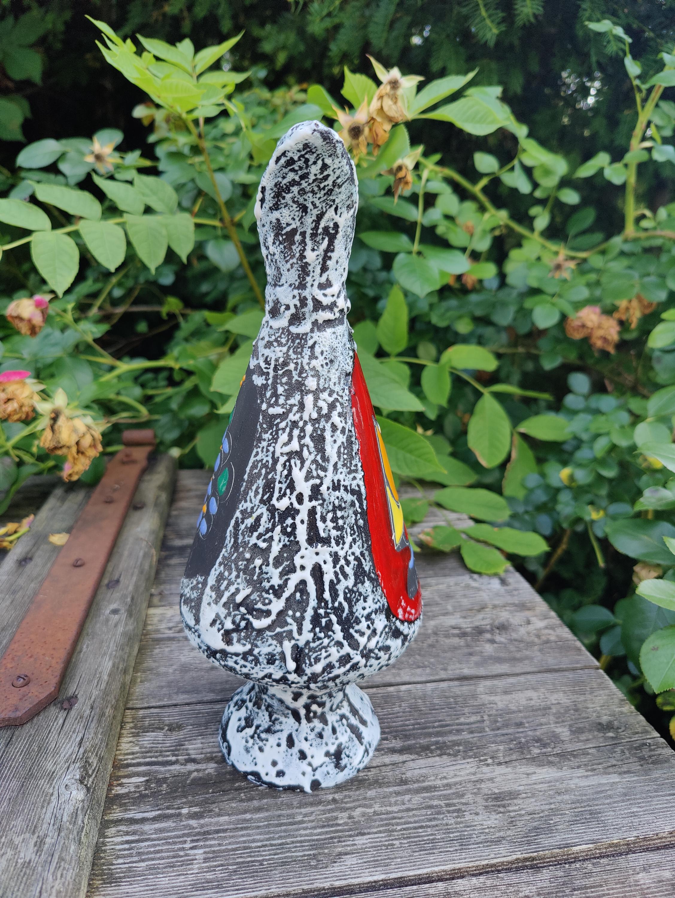 サンマリノの花瓶、60年代のイタリア製陶器の花瓶、真のヴィンテージ