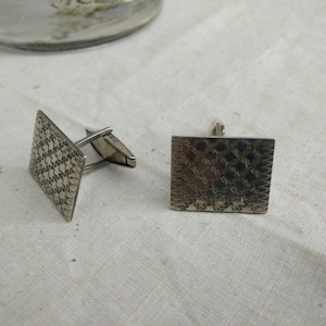 Modernist 835 Silber Manschettenknöpfe, Vintage Manschettenknöpfe, ca 1970, Männer Manschettenknöpfe, Geschenk für den Bräutigam,