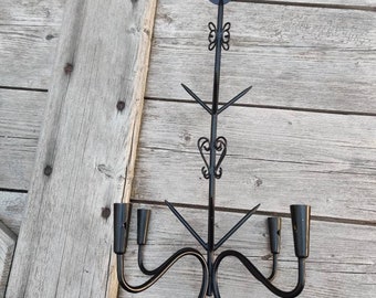 Scandinavian design candle holder, mid century, Gunnar ander ystad ?, swedish design, iron candlestick holder , vintage