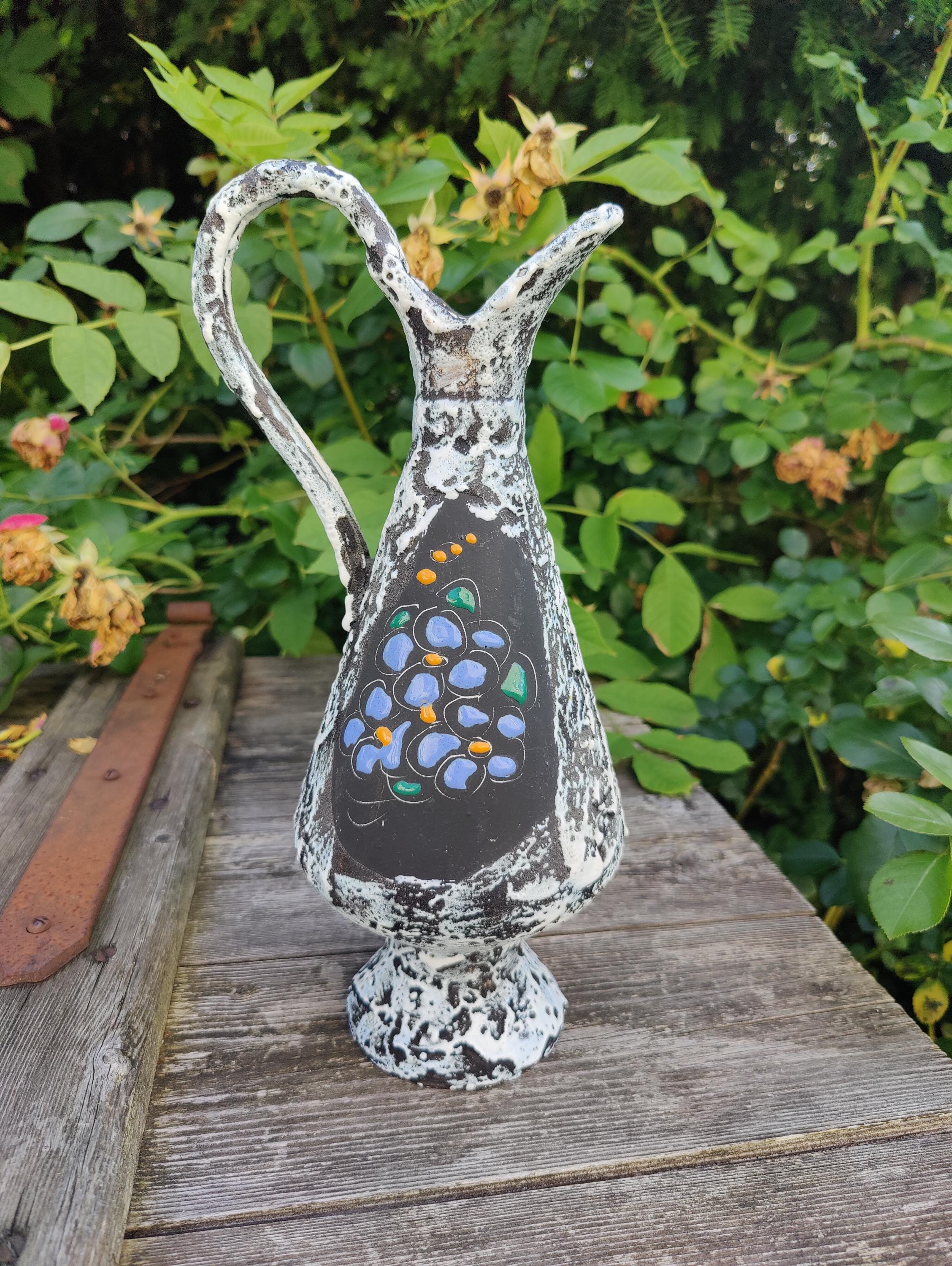 サンマリノの花瓶、60年代のイタリア製陶器の花瓶、真のヴィンテージ