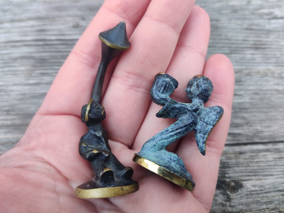 2small Brass Figurines Mid Century Hagenauer Wien Etsy
