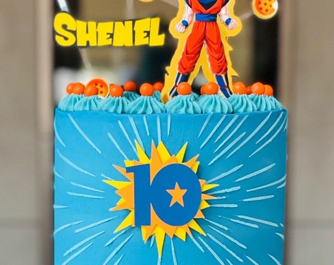 Goku Caketopper, Dragon Ball Z Cake Topper, Anime Cake Topper, Goku ...