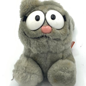 Gorgeous collectible and vintage Garfield Nermal stuffed cat, gray.