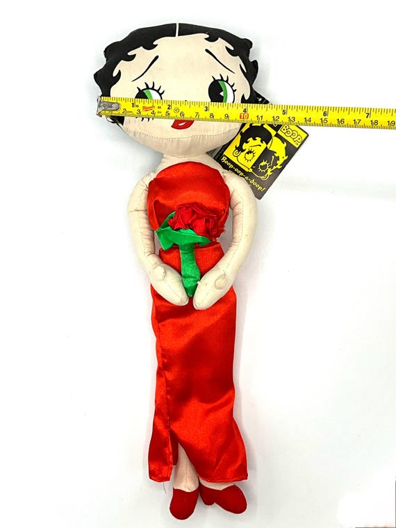 Gorgeous Collectible Betty Boop Stuff Doll With Long Red Dress and