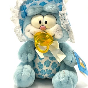 Gorgeous Collectible and Vintage Garfield Cat “baby’, Light Blue ...