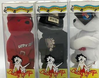 Gorgeous Collectible Betty Boop Beanie Stuffers, White, Red or