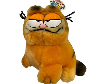 Vintage Garfield Stuffed Animal Sitting. - Etsy
