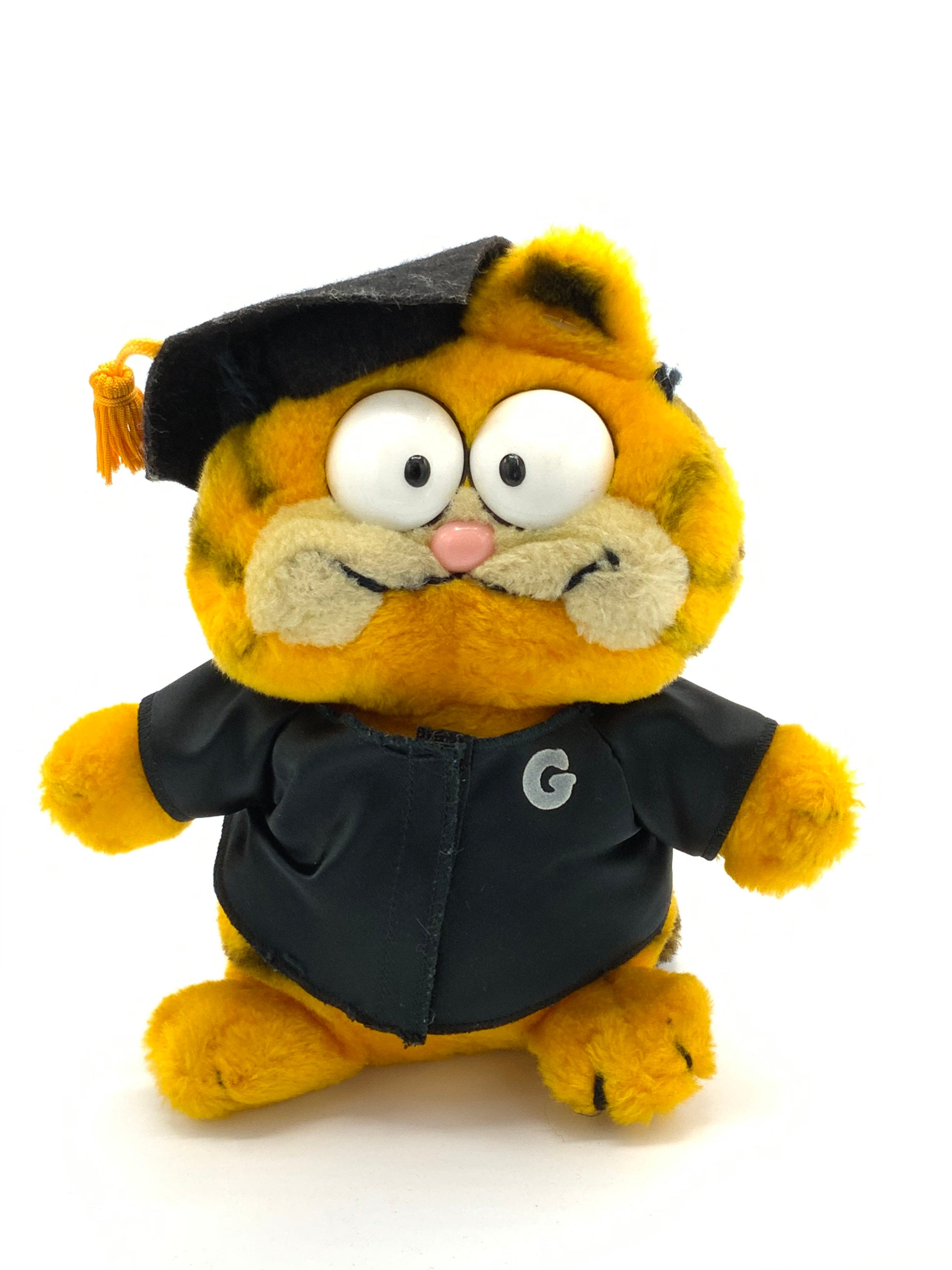 Gorgeous Collectible and Vintage Graduation Garfield, Push Toy