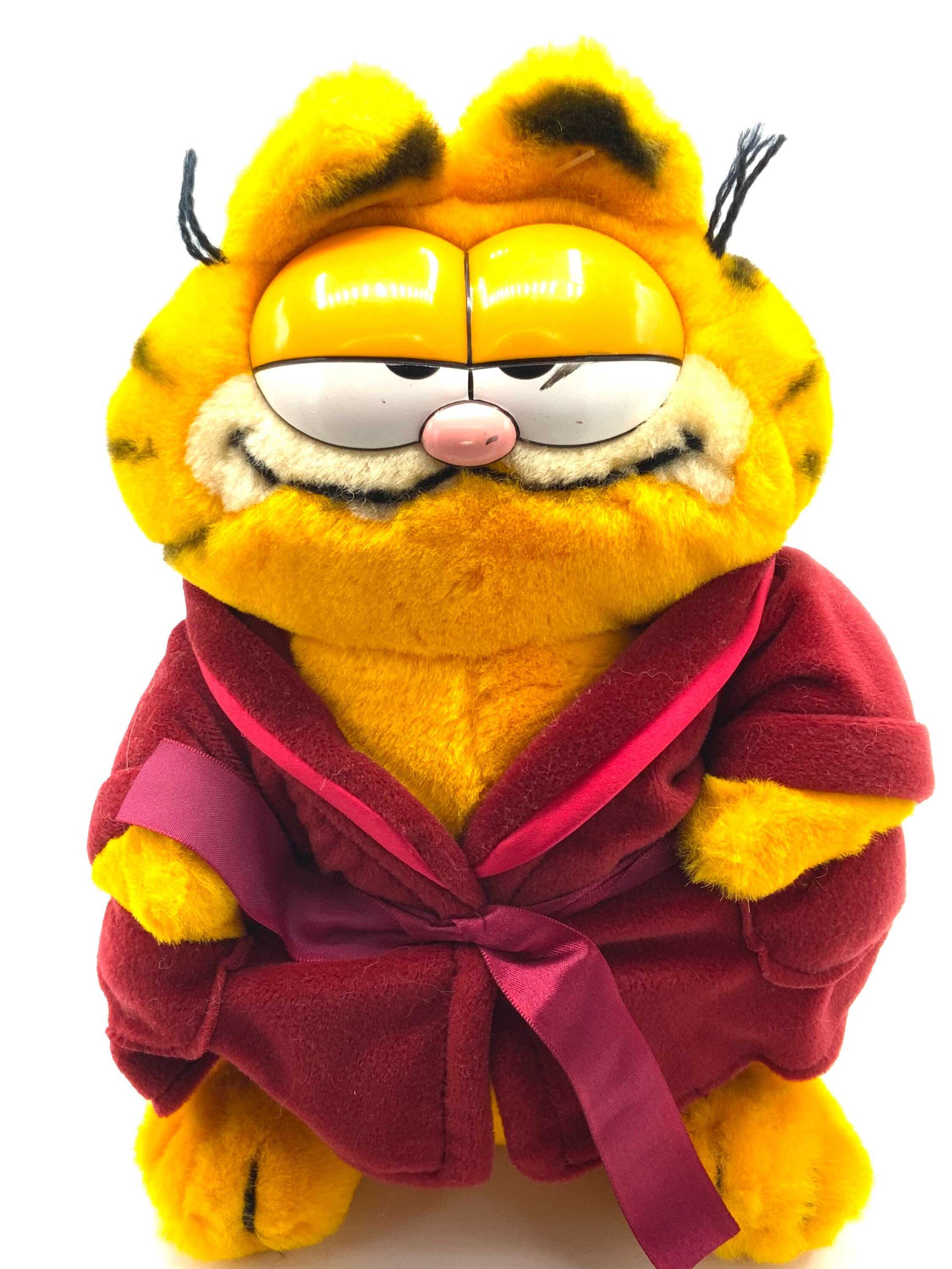 Gorgeous Collectible and Vintage Garfield Stuffed Animal With Red Robe. Etsy
