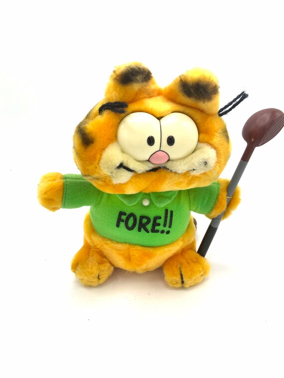 Gorgeous Collectible and Vintage Garfield is Playing Golf Stuffed