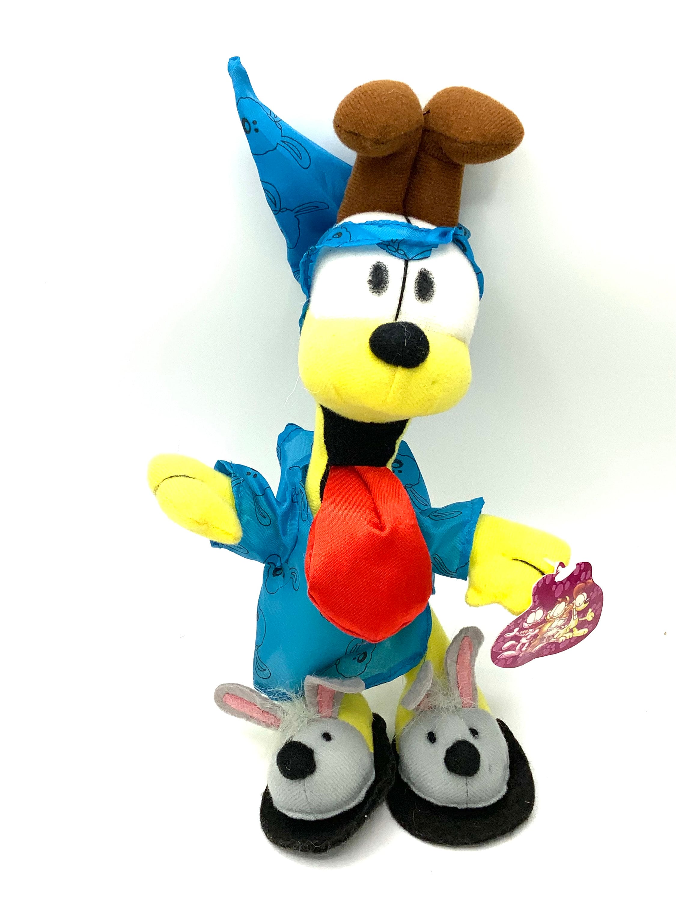 Garfield Odie ぬいぐるみ うさぎ姿 Gorgeous Collectible and Vintage Odie With PJ With Bunny Slippers