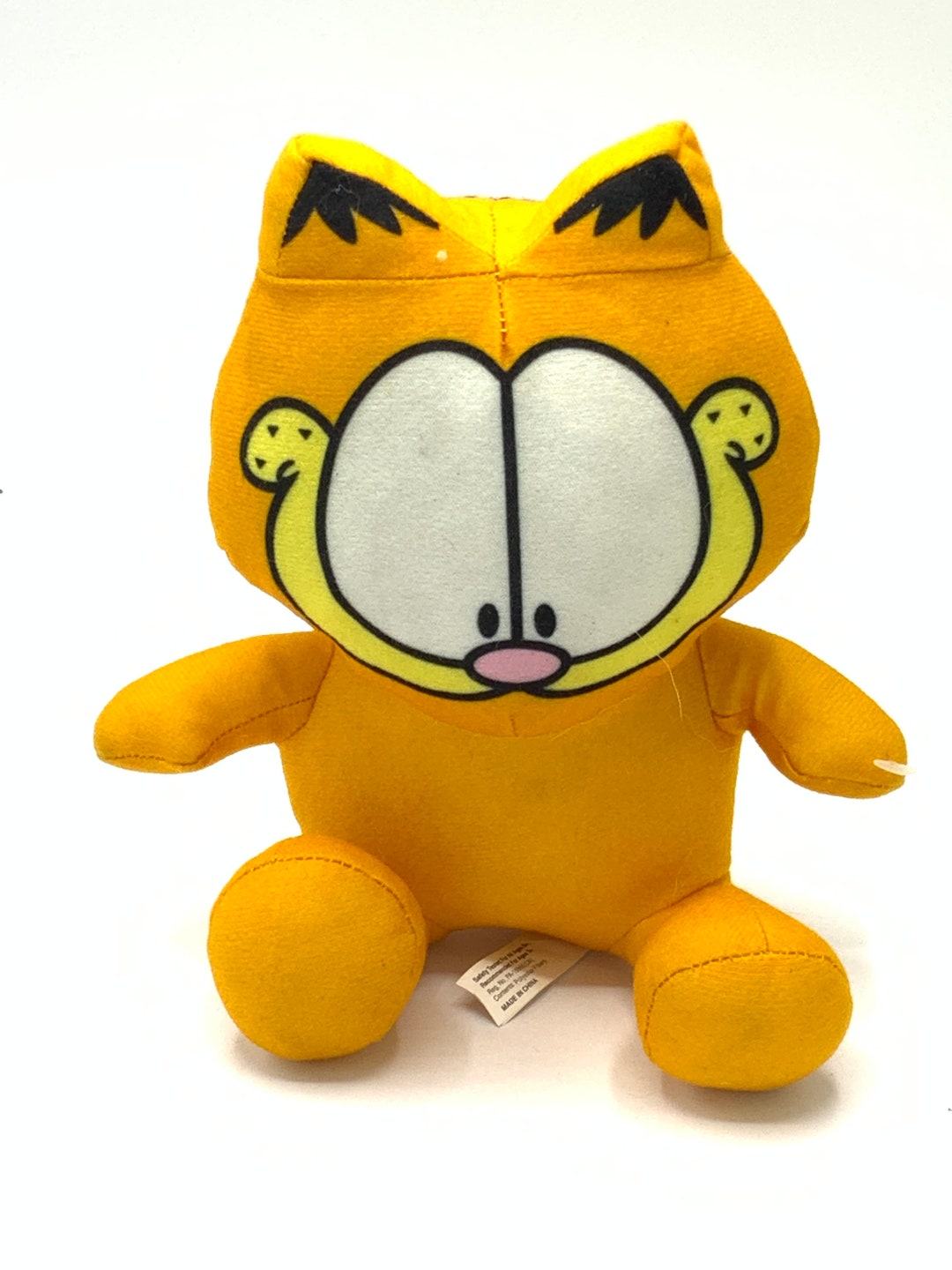 Vintage Garfield Stuffed, Push Toy, Big Eyes, Cat, Orange. Etsy