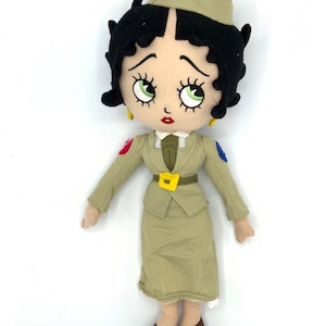 Gorgeous collectible and vintage Betty Boop stuffed as military. New with tag