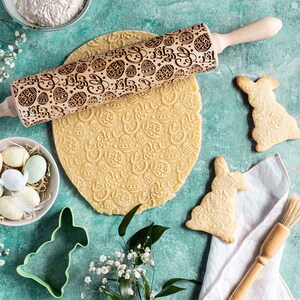 Super Easter rolling pin, embossing rolling pin, engraved rolling pin by laser