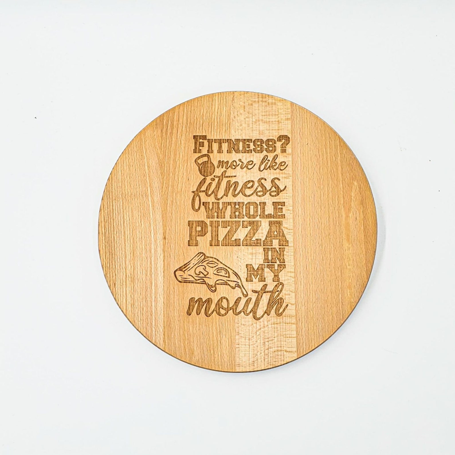 Fitness PIZZA Rotating Pizza Board Engraved Pizza Board Etsy