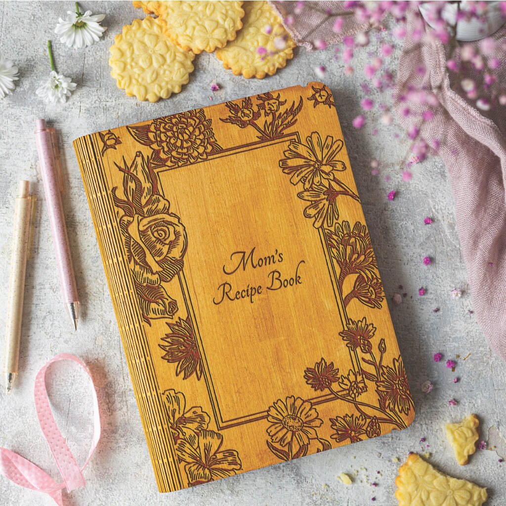 Personalized Recipe Book Binder Journal Mothers Day Gift Cookbook Blank Recipe Binder Custom Recipe Journal