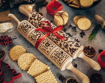 LOT de 2 gros ROLLING PINs avec motif de votre choix, livraison GRATUITE dans le monde entier avec Fedex (expédition 3-5 jours ouvrables !!!)