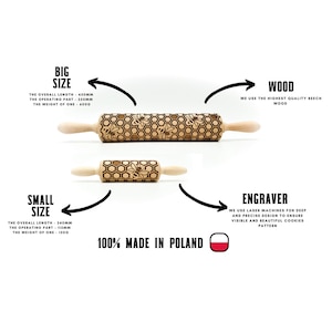 Cartoon ocean rolling pin, embossing rolling pin, engraved rolling pin by laser image 6