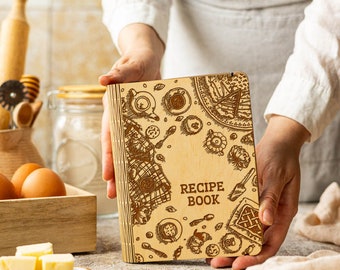 Personalized Recipe Book Binder Journal Mothers Day Gift Cookbook Blank Recipe Binder Custom Recipe Journal