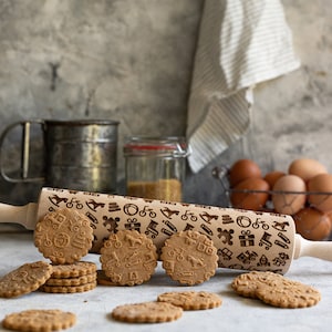 TOYS rolling pin, embossing rolling pin, engraved rolling pin by laser