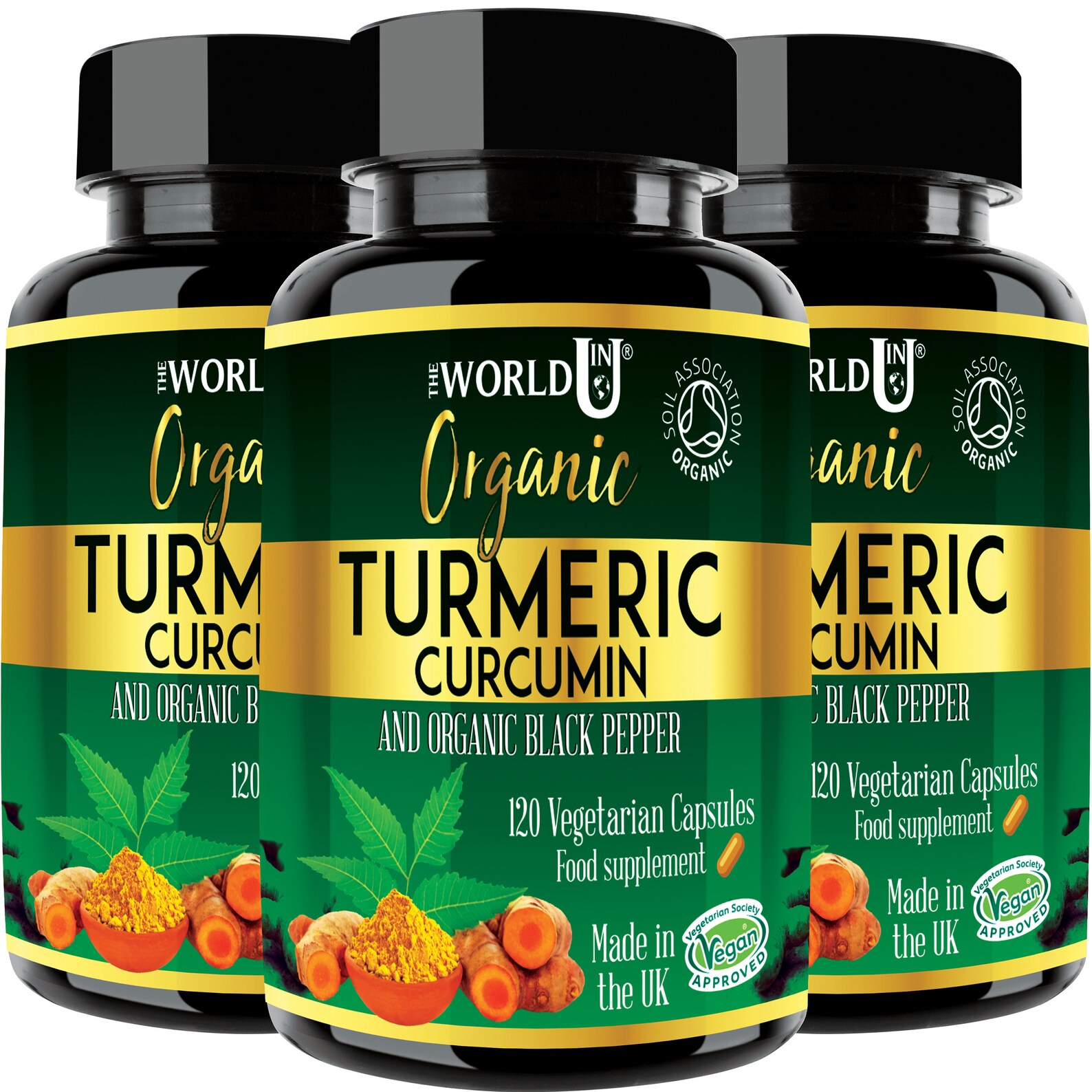 Organic Turmeric Curcumin and Organic Black Pepper Capsules Etsy
