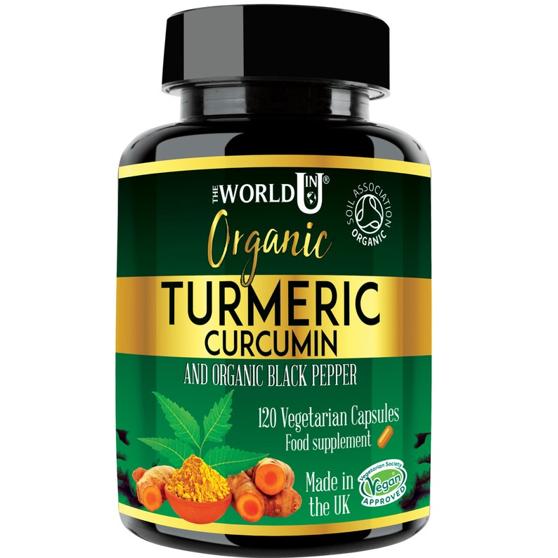 Organic Turmeric Curcumin and Organic Black Pepper Capsules Etsy