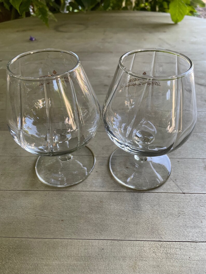 Vintage Courvoisier Cognac Glasses/brandy Glasses/liquor Etsy